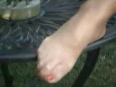 FreeKiloPorn presents: Neighbor pantyhose wife in garden