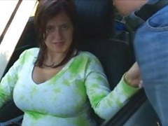 FreeKiloPorn presents: Busty boobiekat car blowjob through window