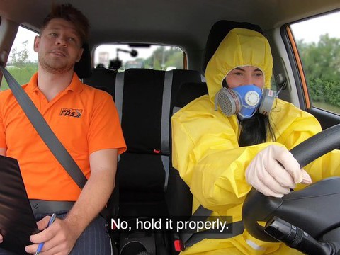 FreeKiloPorn presents: Driving instructor fucks orgasmic pussy of skinny czech lexi dona