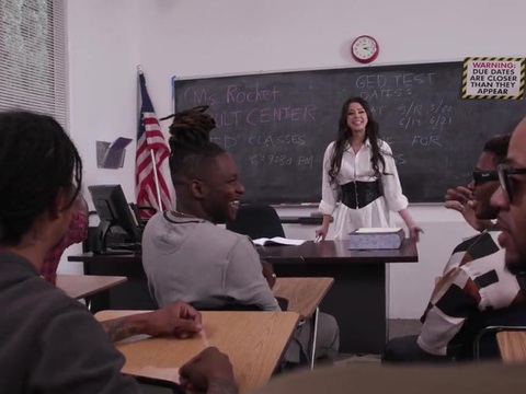 FreeKiloPorn presents: Hardcore interracial fucking in the office with a cum loving slut