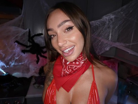 FreeKiloPorn presents: Tattooed sisi rose wearing red lingerie gets fucked hard