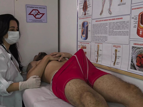 FreeKiloPorn presents: Nurse gets excited by patient's erection