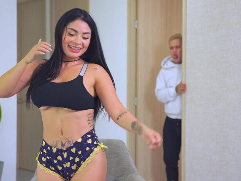 FreeKiloPorn presents: Brunette alejandra palacios with hot ass sucking a hard cock