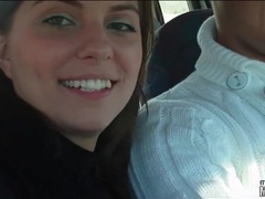 FreeKiloPorn presents: Gf licks his cock in the car