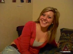 FreeKiloPorn presents: Super cute blonde gets wet and gets fucked