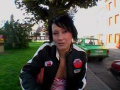 FreeKiloPorn presents: Girl fucked outdoors and then she swallows