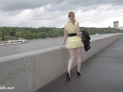 FreeKiloPorn presents: Jeny smith public flasher shares great upskirt views on the streets