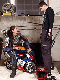FreeKiloPorn presents: Shy teenage biker chick fucks the horny mechanic hardcore