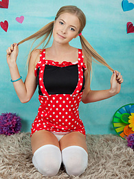 FreeKiloPorn presents: This gorgeous naked teen cock gobbler has plenty of fun with revealing her sweet tits and her hot smile