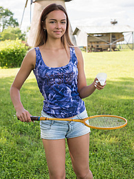 FreeKiloPorn presents: This hot busty babe shows every inch of her perfect body in the park with a great smile