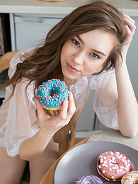 FreeKiloPorn presents: If you are a fan of skinny girls, check out how this cute little doll poses and teases totally naked in the kitchen.