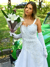 FreeKiloPorn presents: Naughty bride Rebecca Volpetti takes a photographer assistant's stiff dick