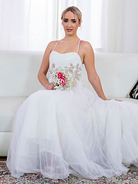 FreeKiloPorn presents: Blonde bride Anna Khara has sex with the groom and a photographer at once