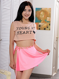FreeKiloPorn presents: Admirable teen girl strips nude exposing her amazing body, perfect tits and hot tight pussy