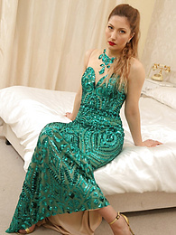 FreeKiloPorn presents: Sexy british teen Stephanie Bonham Carter removes her dress and displays her bare skin